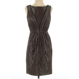 MAX & CLEO | Black Gold Cocktail Dress 2